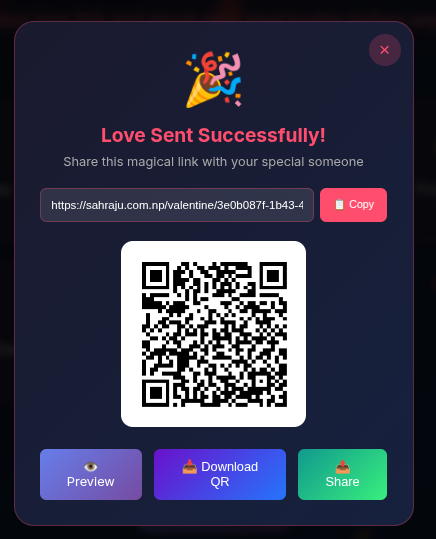 Valentine Interactive Messenger – The “Love Link” Feature